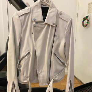 Bagatelle Genuine Leather Women's Biker Jacket Extra Small ; New!!  Ivory